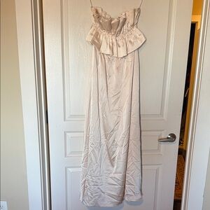 Mittoshop Cream Maxi Dress